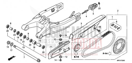 BRAS OSCILLANT CB600FA de 2010